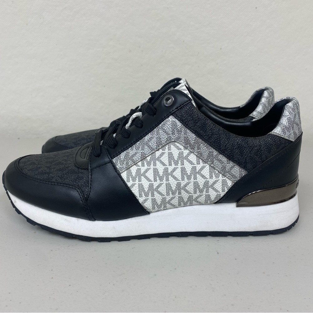 Michael Kors Billie Trainer HX19F Womens Casual Athletic Sneakers Sz 10 M Black